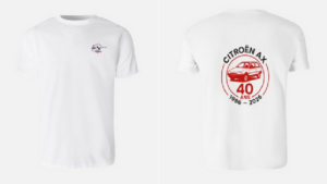 Tee-shirt unisexe 40 ans de la Citroën AX de couleur